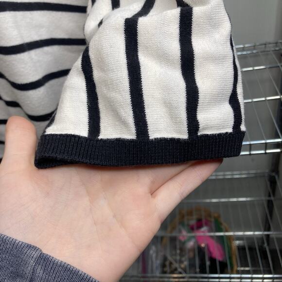 Talbots Women's Striped V Neck‎ Sweater Size 2X Dolman Sleeves Lagenlook Slouchy - Picture 8 of 10